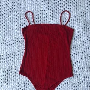 Reformation red bodysuit